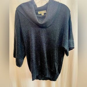 Michael Kors black shimmer cowl neck sweater